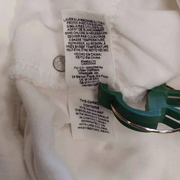 Free People Embroidered White Straight Leg Jeans Size  25 - Picture 5 of 9